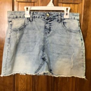 Justice jean skirt with shorts